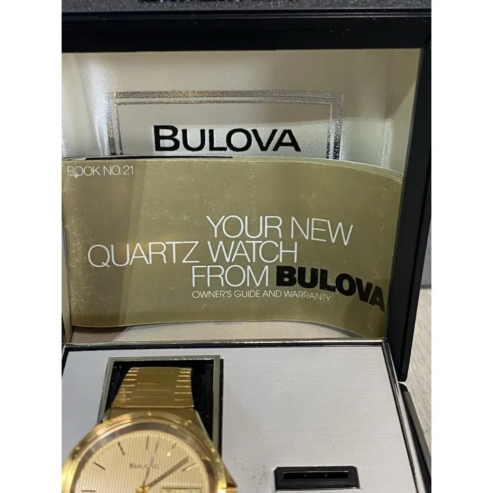 Bulova Men's Vintage Gold Tone Quarts Watch
